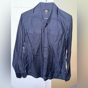 Men's Navy Button-Up Shirt